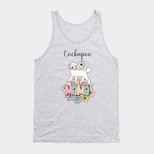 White and Apricot Cream Golden Cockapoo Mama 7 Tank Top